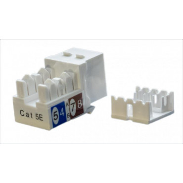 Вставка Keystone Jack RJ-45(8P8C) категория 5e KJ9-8P8C-C5e-90-WH бел. Hyperline 432595