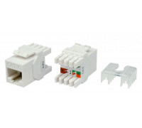 Вставка Keystone Jack RJ-45(8P8C) кат. 6 180град. KJ8-8P8C-C6-180-WH бел. Hyperline 426189