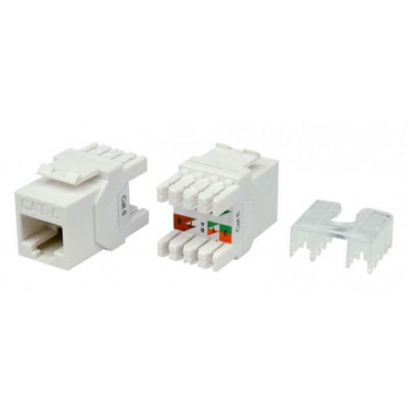 Вставка Keystone Jack RJ-45(8P8C) кат. 6 180град. KJ8-8P8C-C6-180-WH бел. Hyperline 426189