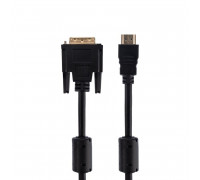 Шнур HDMI - DVI-D gold 3м с фильтрами Rexant 17-6305