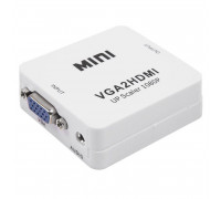 Конвертер VGA + Стерео 3.5мм на HDMI пластик бел. Rexant 17-6930