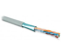 Кабель витая пара F/UTP кат.5E 4х2х24AWG solid PVC FUTP4-C5E-S24-IN-PVC-GY-305 сер. (м) Hyperline 42052