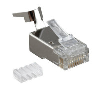 Разъем RJ45 8P8C кат.6 FTP PLUG-8P8C-UV-C6-TW-SH-10 экранир. универс. (уп.10шт) Hyperline 49340