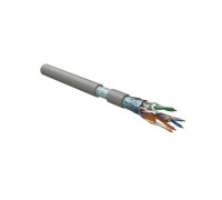 Кабель витая пара F/UTP кат.5e 4х2х24AWG solid LSZH FUTP4-C5E-S24-IN-LSZH-GY-305 сер. (уп.305м) Hyperline 45788