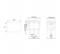 Выключатель клавишный 250В 6А (3с) ON-ON черн. Mini (RWB-202; SC-768) Rexant 36-2130