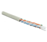 Кабель витая пара U/UTP кат.6 4х2х23AWG solid LSZH нг(А)-HF UUTP4-C6-S23-IN-LSZH-GY-305 сер. (уп.305м) Hyperline 42048