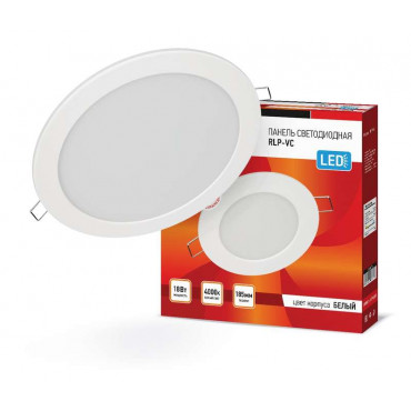 Светильник светодиодный RLP-VC 18Вт 230В 4000К 1440лм 185мм бел. (Аналог Downlight) IP40 IN HOME 4690612023373