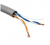 Кабель витая пара U/UTP кат.5E 2х2х24AWG solid CU PVC сер. (м) Эра Б0044428