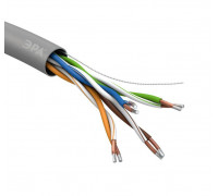 Кабель витая пара U/UTP кат.5E 4х2х24AWG solid CCA PVC Simple сер. (м) Эра Б0044434