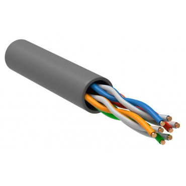 Кабель витая пара U/UTP кат.5 4х2х24AWG solid CCA PVC GENERICA сер. (м) ITK BC1-C504-111-305-G