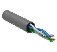 Кабель витая пара U/UTP кат.5E 2х2х24AWG solid CCA PVC Generica сер. (м) ITK BC1-C5E02-111-305-G