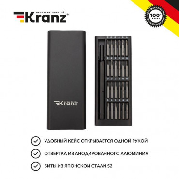 Набор отверток для точных работ RA-03 25 предметов Kranz KR-12-4753