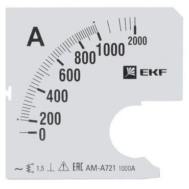 Шкала сменная для A721 1000/5А-1.5 PROxima EKF s-a721-1000